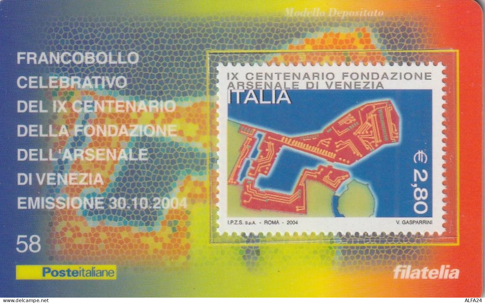 TESSERA FILATELICA VALORE 2,8 EURO ARSENALE VENEZIA (TF945 - Cartes Philatéliques