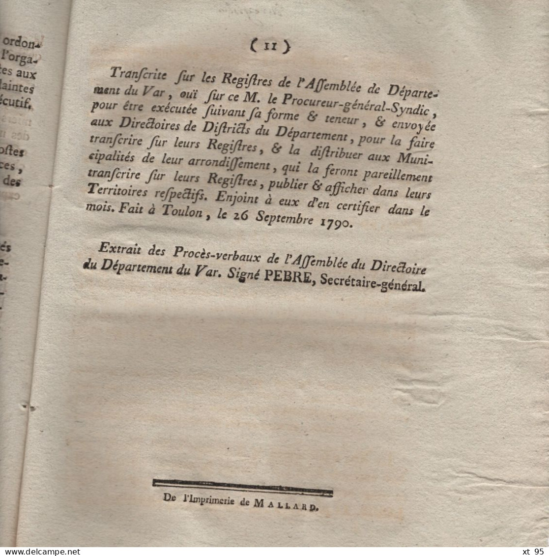 Proclamation Du Roi - 29 Aout 1790 - Decrets Relatifs Aux Postes Et Messageries - 11 Pages - 1701-1800: Voorlopers XVIII