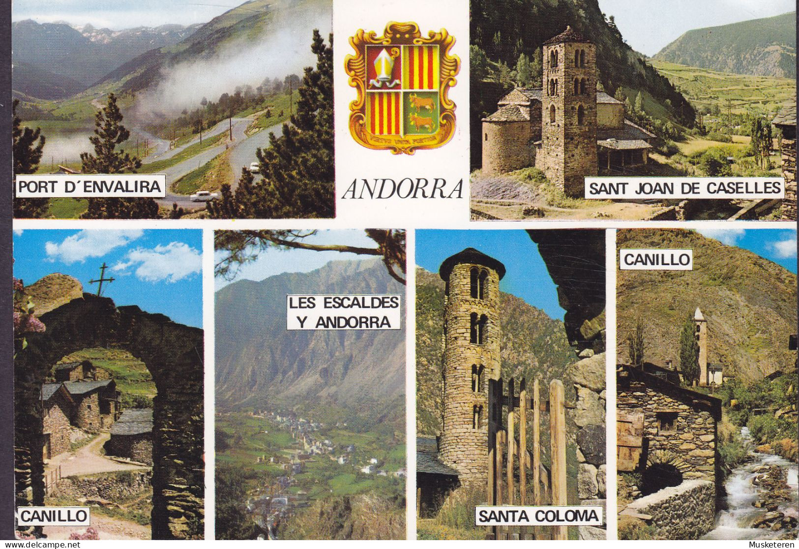 Andorra PPC Vall D'Andorra Aspects ANDORRE 1973 KØBENHAVN Denmark (2 Scans) - Cartas & Documentos