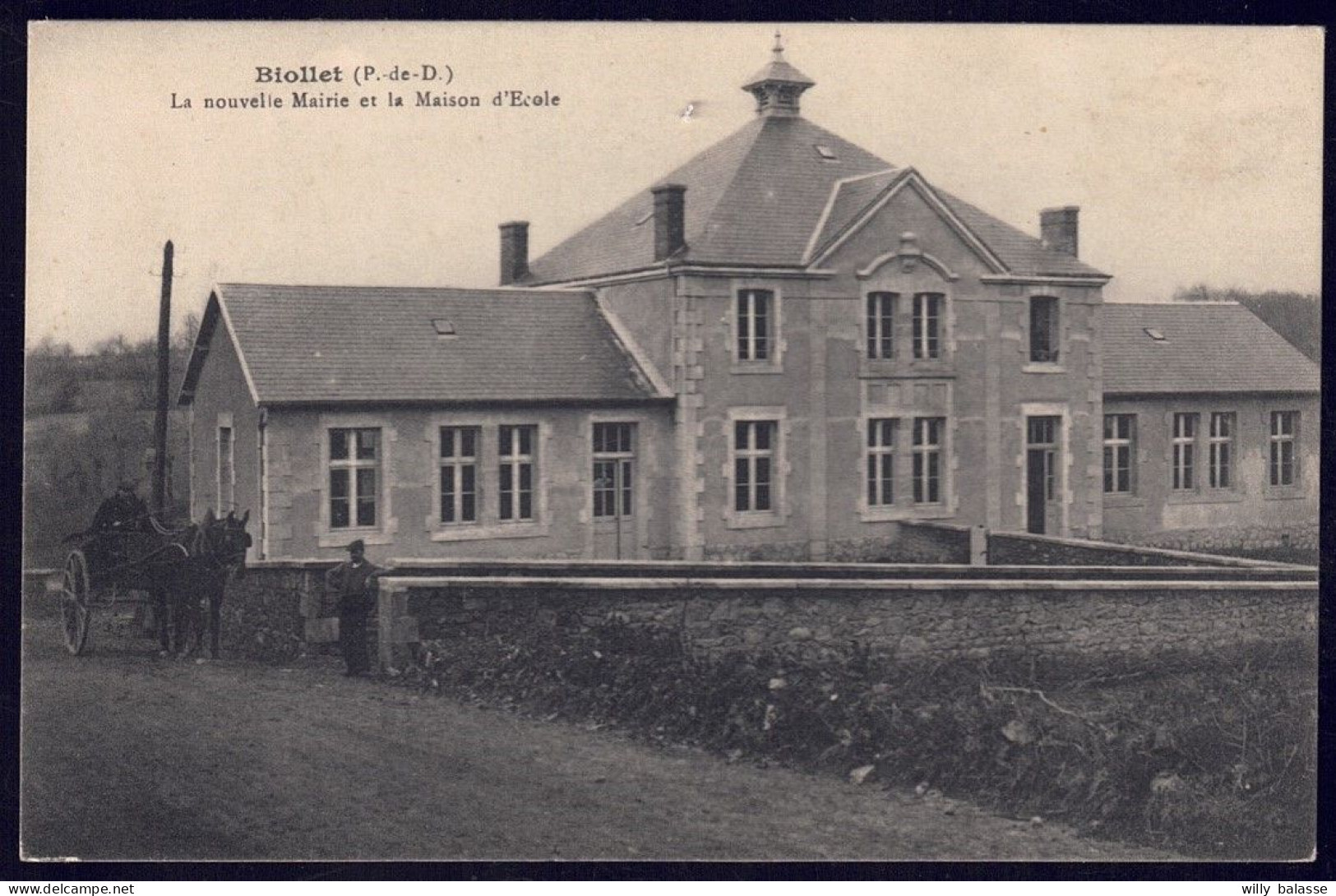 +++ CPA - France 63 - BIOLLET - La Nouvelle Mairie Et La Maison D'Ecole   // - Saint Eloy Les Mines