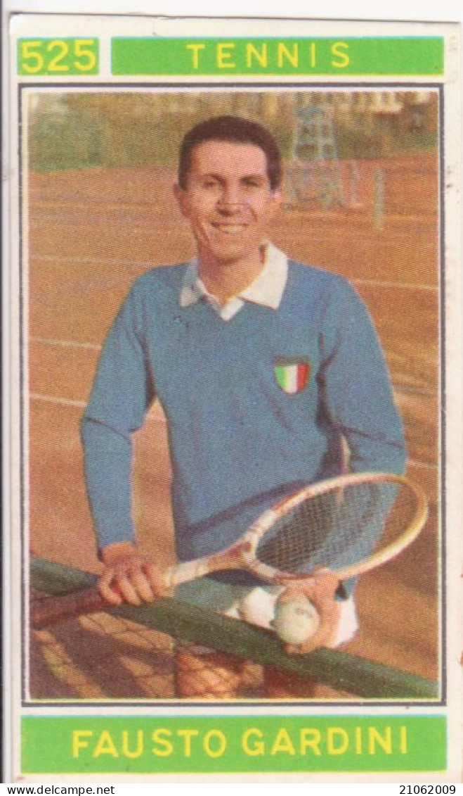 525 TENNIS - FAUSTO GARDINI - CAMPIONI DELLO SPORT 1967-68 PANINI STICKERS FIGURINE - Trading Cards