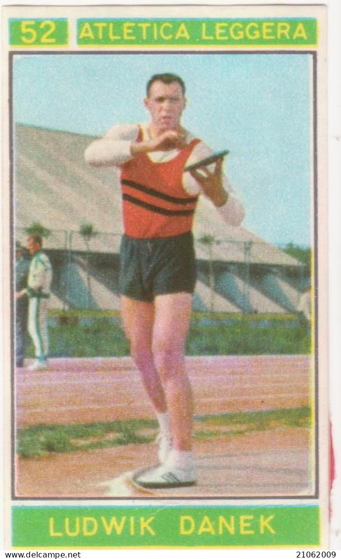 52 ATLETICA LEGGERA -LUDWIK DANEK - CAMPIONI DELLO SPORT 1967-68 PANINI STICKERS FIGURINE - Athletics
