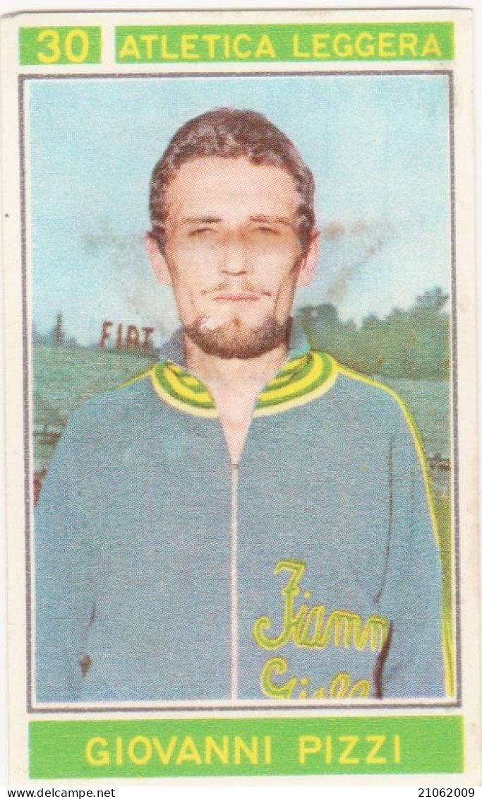 30 ATLETICA LEGGERA - GIOVANNI PIZZI - CAMPIONI DELLO SPORT 1967-68 PANINI STICKERS FIGURINE - Athletics