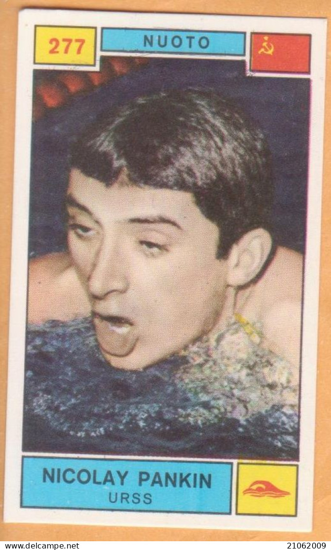 277 NUOTO - NICOLAY PANKIN, URSS USSR CCCP - FIGURINA PANINI CAMPIONI DELLO SPORT 1969-70 - Swimming