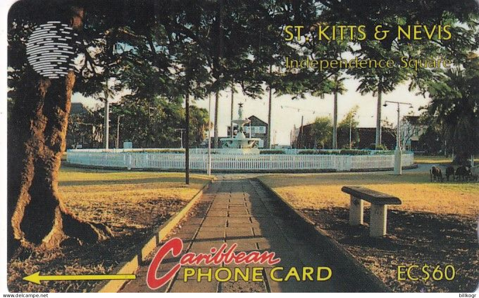 ST. KITTS & NEVIS(GPT) - Independence Square, CN : 6CSKB/B, Tirage 10000, Used - Saint Kitts & Nevis