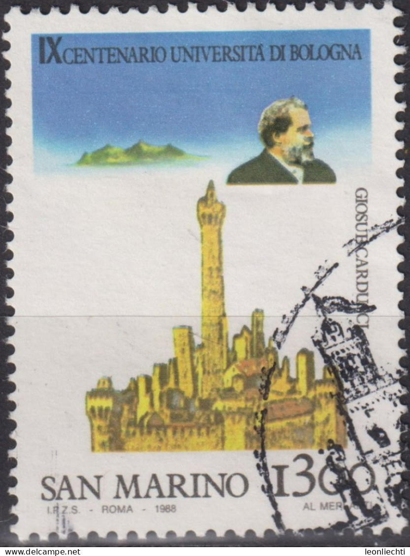 1988 San Marino ° Mi:SM 1389, Sn:SM 1155, Yt:SM 1183, Pala Dei Merchanti, 9th Centenary Of The University Of Bologna - Used Stamps