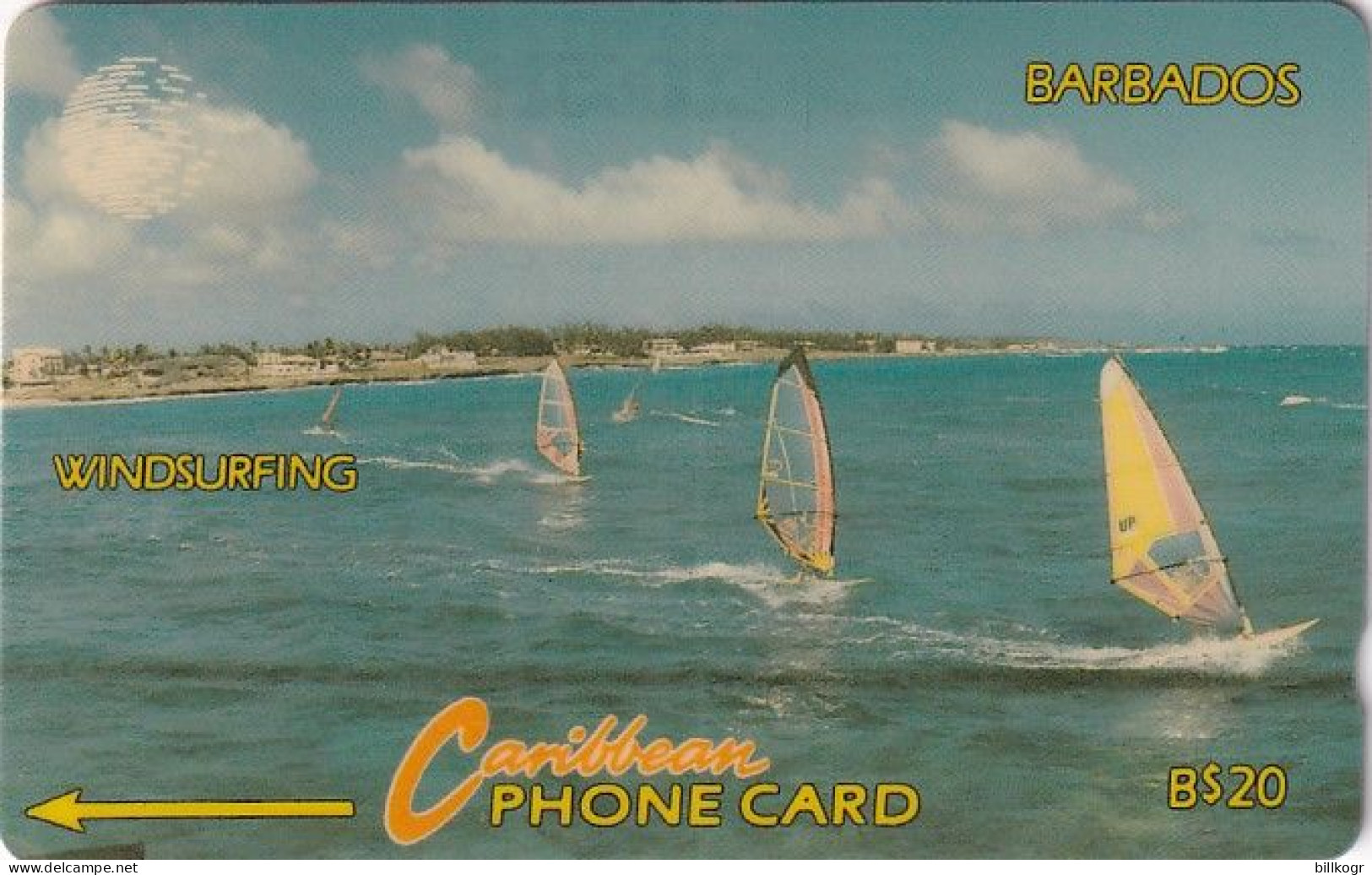 BARBADOS ISL.(GPT) - Windsurfing, CN : 12CBDB/C, Tirage %20000, Used - Barbades