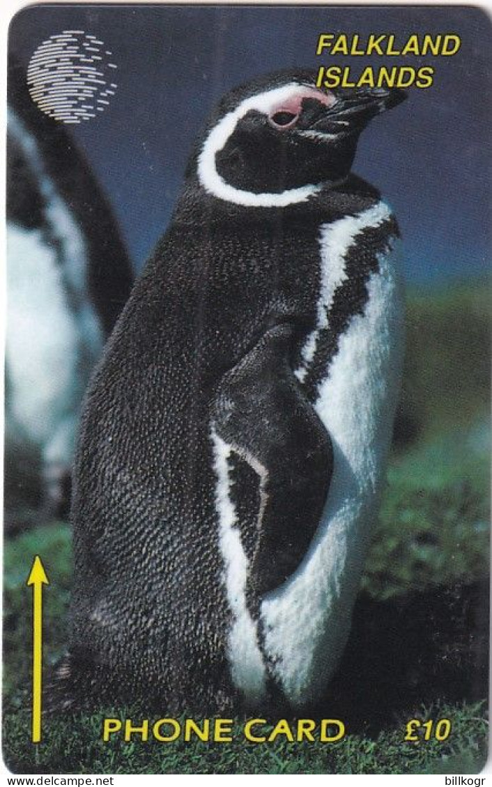 FALKLAND ISL.(GPT) - Jackass Penguin, First Issue 10 Pounds, CN : 1CWFB/B, Tirage 4000, Used - Falklandeilanden