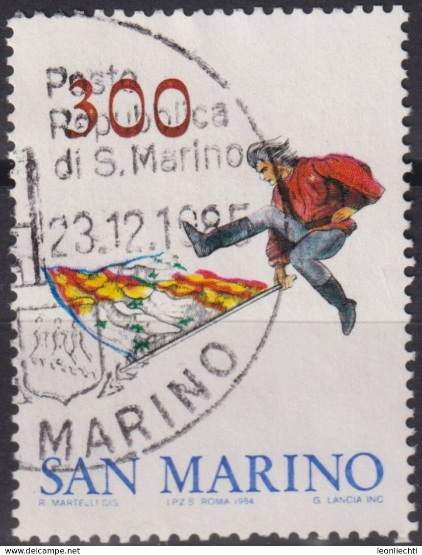 1984 San Marino ° Mi:SM 1296, Sn:SM 1063, Yt:SM 1092, Flag Wavers - Oblitérés