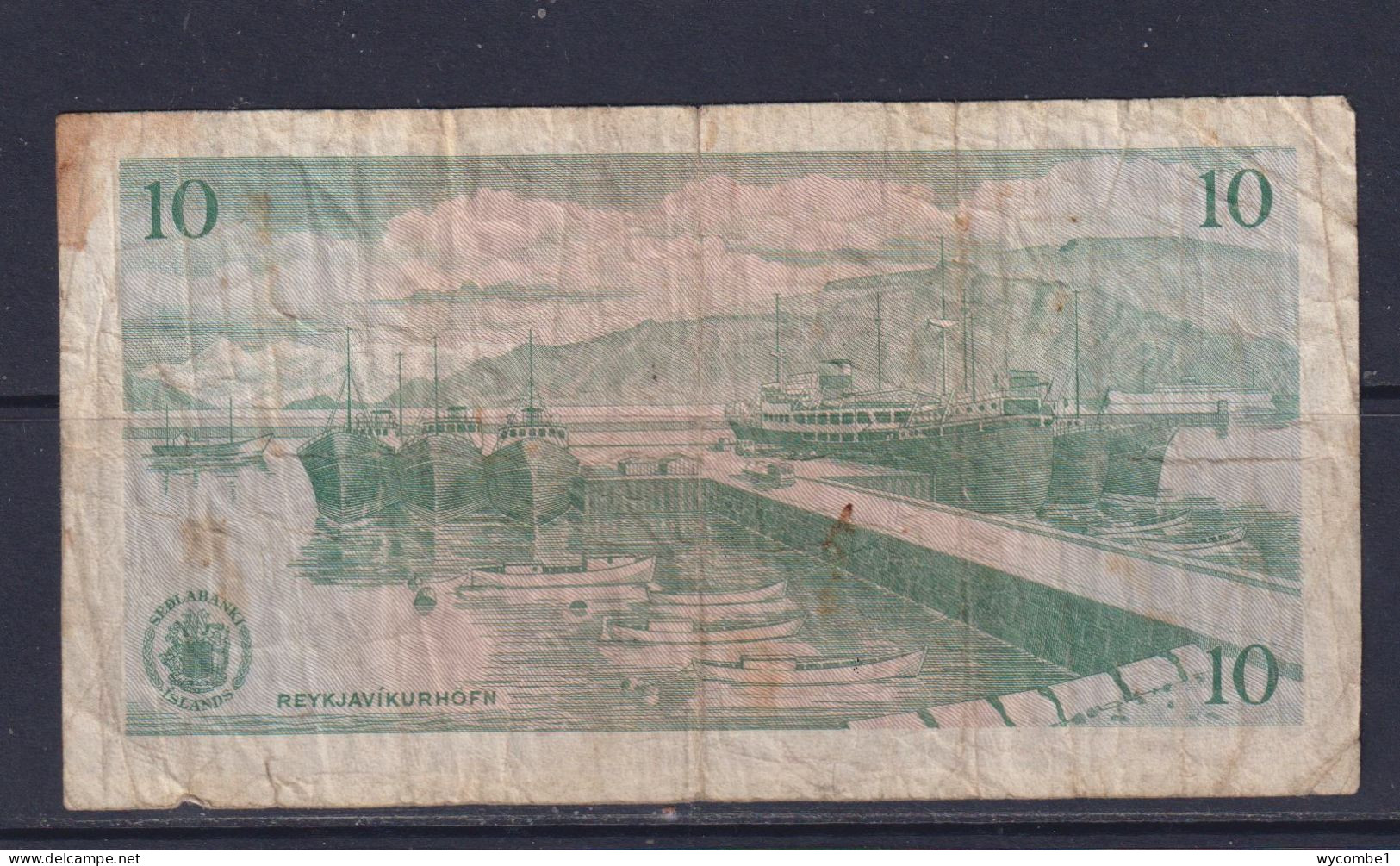 ICELAND - 1961 10 Kronur Circulated Banknote - Island