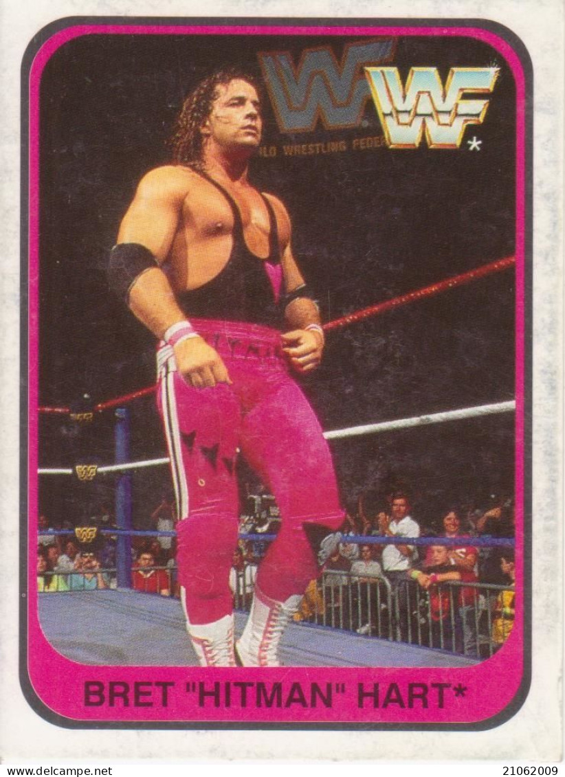 86/150 BRET "HITMAN" HART - WRESTLING WF 1991 MERLIN TRADING CARD - Tarjetas