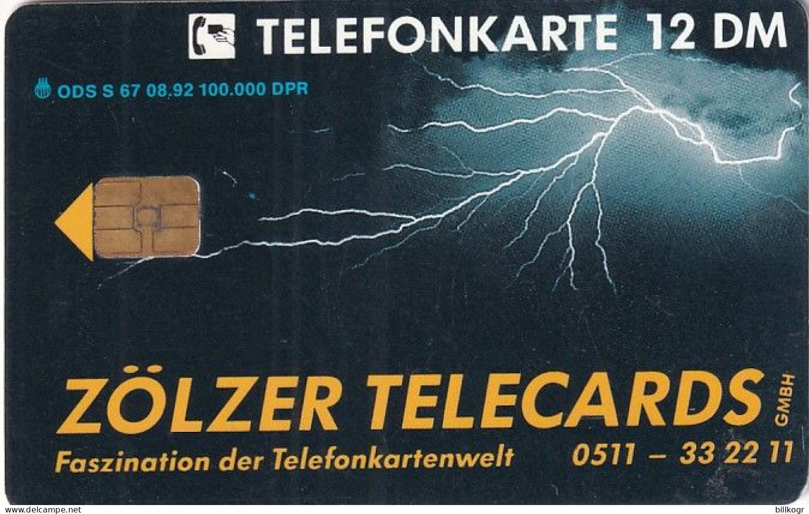 GERMANY - Zölzer Telecards(S 67), 08/92, Used - S-Series : Taquillas Con Publicidad De Terceros
