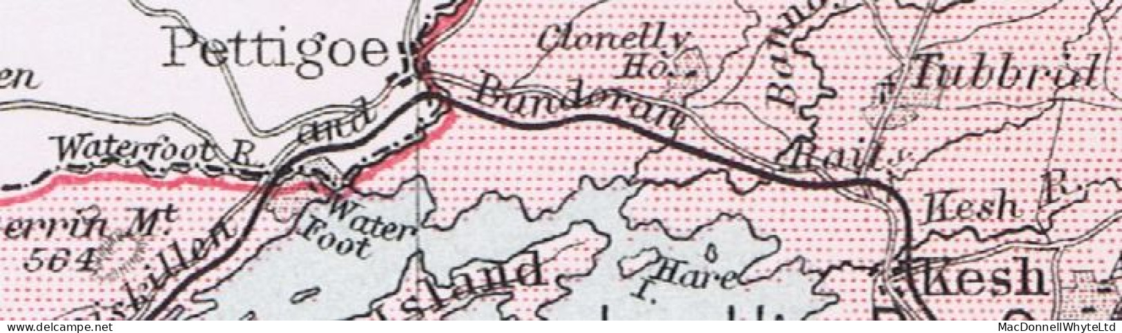 Ireland Donegal Fermanagh 1835 Letter Waterfoot Pettigo To Dublin With KISH/PENNY POST - Préphilatélie