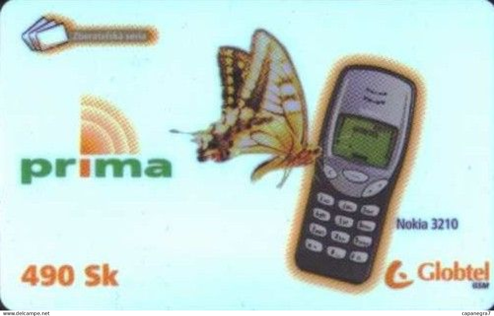 Telephone Nokia 3210, Globtel GSM Slovakia, Valid 31.08.2001, PIN Code About 28 Mm Long And About 2.3 Mm High, Slovakia - Slovacchia