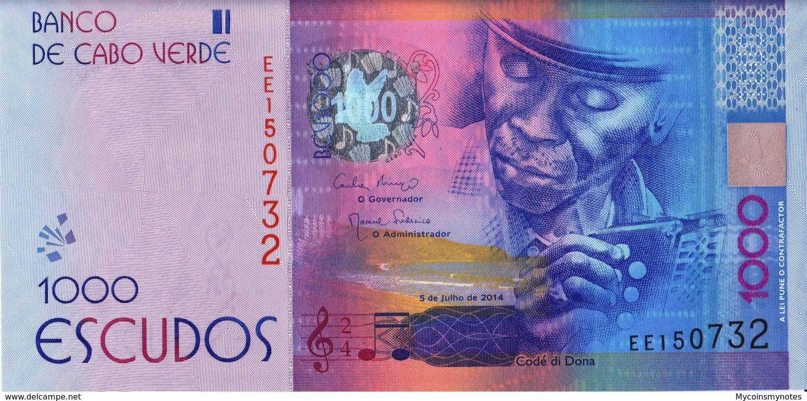 CAPE VERDE 1000 Escudos From 2014, P73, UNC - Kaapverdische Eilanden