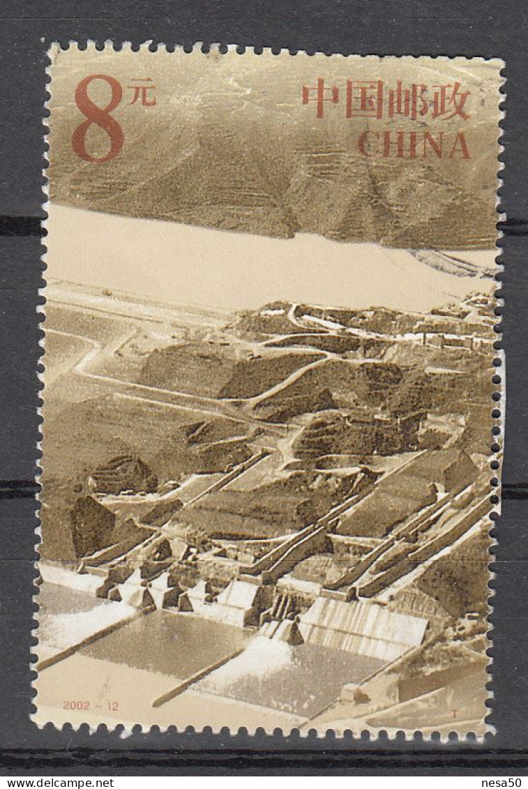 Chnia 2002 Mi Nr 3361, Waterkrachtcentrale Te Huang He - Used Stamps