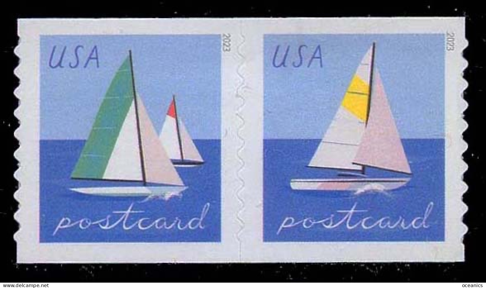 Etats-Unis / United States (Scott No.5750a - Sailboats) [**] Coil Pair - Neufs