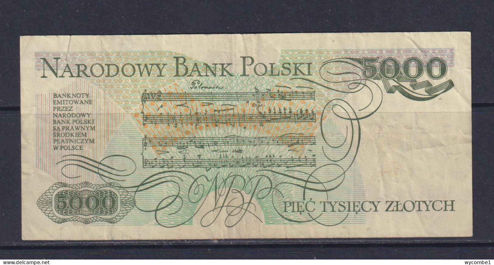 POLAND - 1982 5000 Zloty Circulated Banknote - Pologne