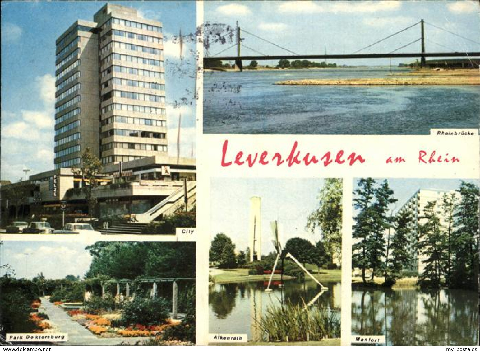 41288680 Leverkusen City Hochhaus Rheinbruecke Park Doktorsburg Alkenrath Manfor - Leverkusen