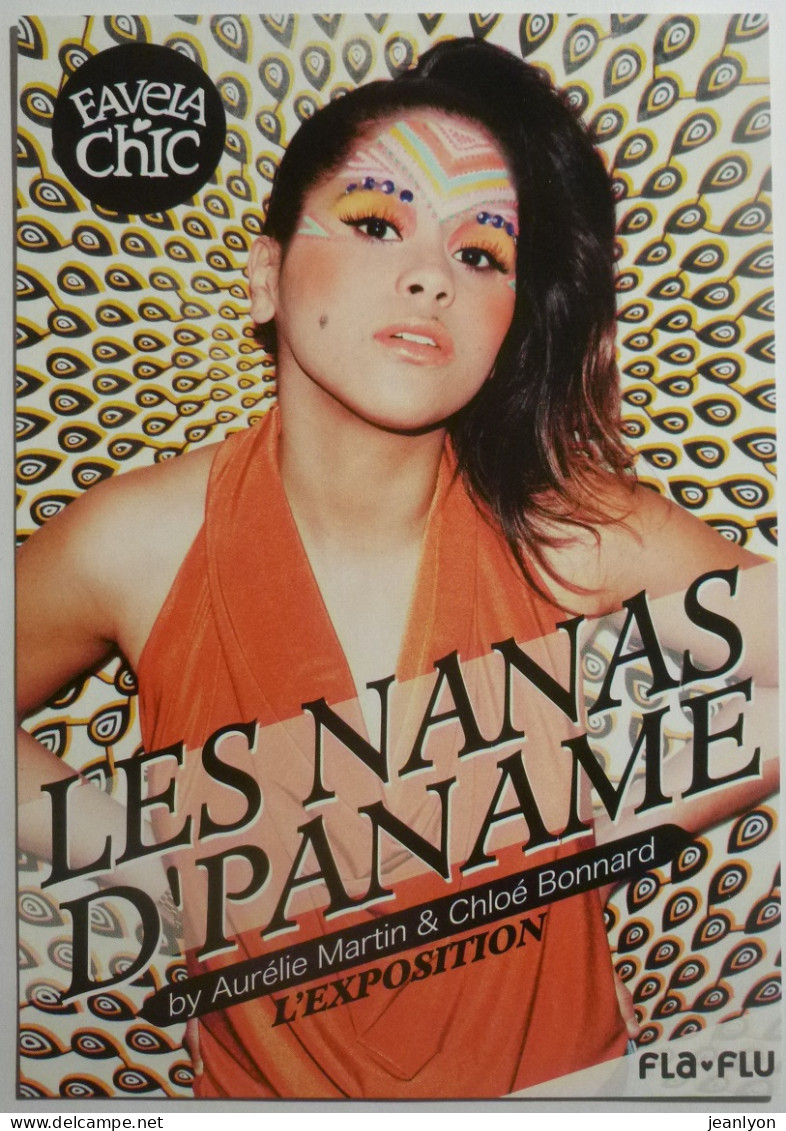 MAQUILLAGE SUR LE FRONT / JEUNE FEMME - Nanas Paname - Carte Publicitaire Exposition Favela Chic - Mode