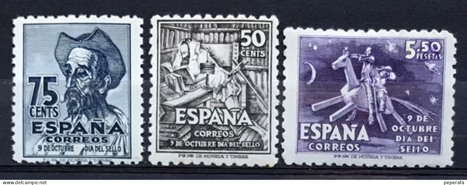 España Spain, CERVANTES, QUIJOTE, IV CENTENARIO DEL NACIMIENTO DE CERVANTES, SERIE COMPLETA NUEVA ** - Unused Stamps