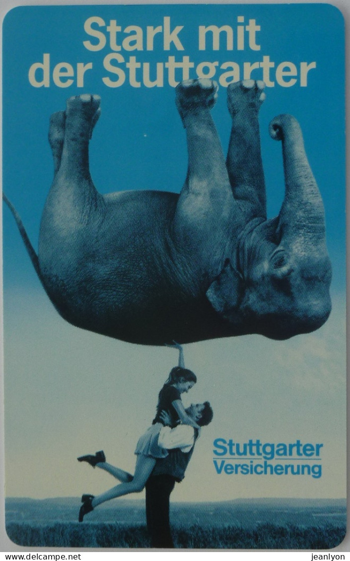 ELEPHANT - Porté Une Main Par Une Femme - STUTTGARTER Versicherung - Télécarte Allemande Utilisée - Autres & Non Classés