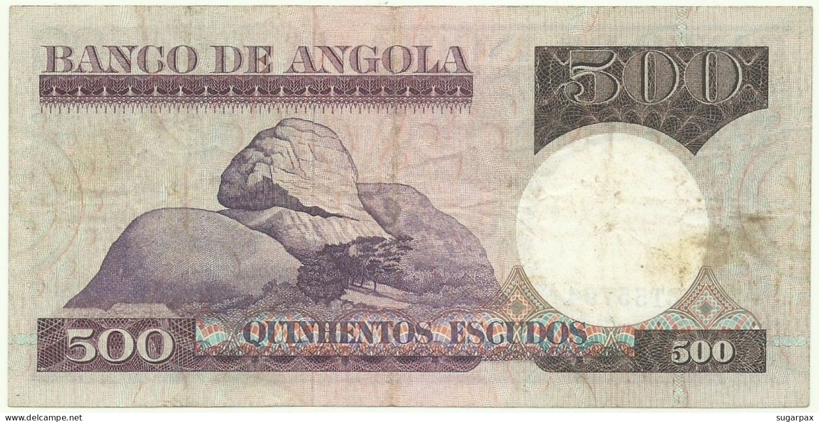 Angola - 500 Escudos - 10.6.1973 - Pick: 107 - Serie BT - Luiz De Camões - PORTUGAL - Angola