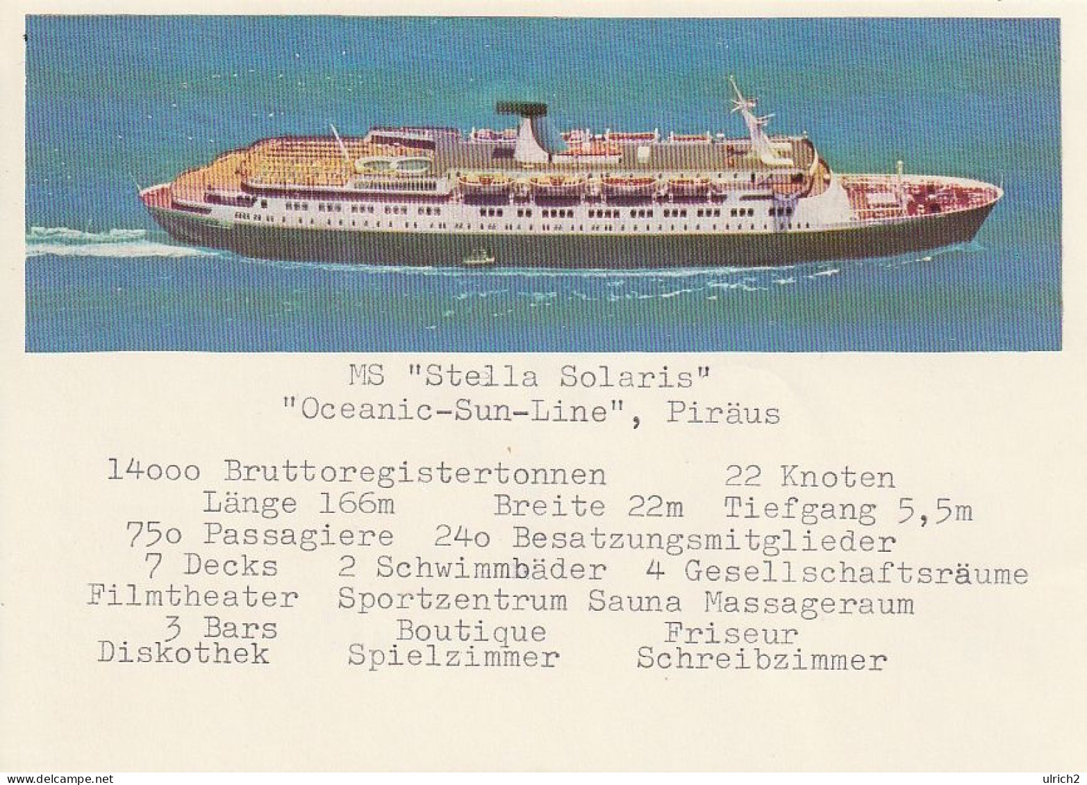 Greece - Maritime Post - MS Stella Solaris, Piraeus - Oceanic-Sun-Line - Registered To Germany - 1976  (67175) - Storia Postale