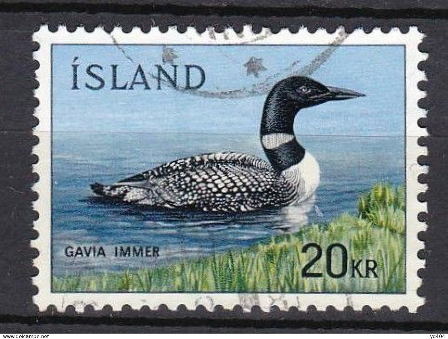 IS071 – ISLANDE – ICELAND – 1967 – COMMON LOON – Y&T # 363 USED 7 € - Gebruikt