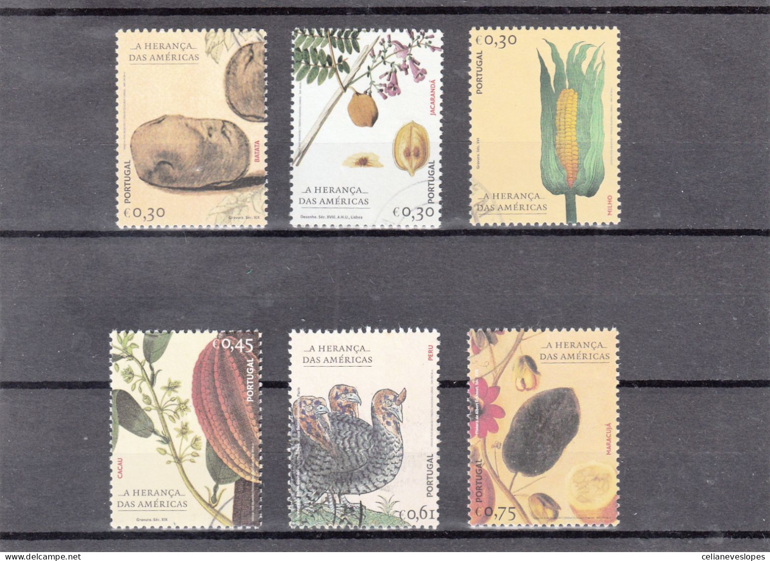 Portugal, A Herança Das Américas, 2007, Mundifil Nº 3625 A 3630 Used - Used Stamps