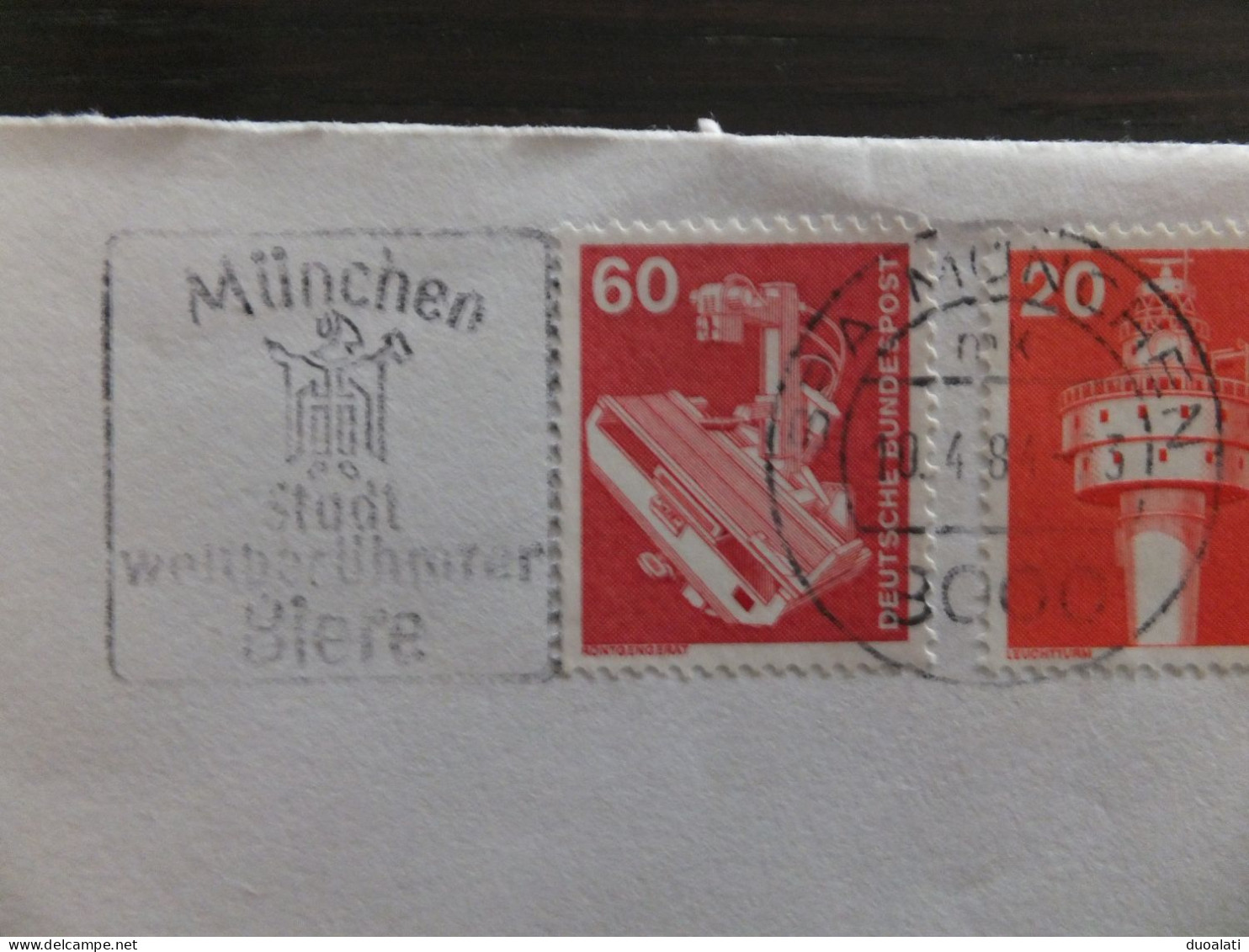 Germany Bund Cover Brief Sonder Stempel München Stadt Weltberühmter Biere Munich City Of World Famous Beers - Bier