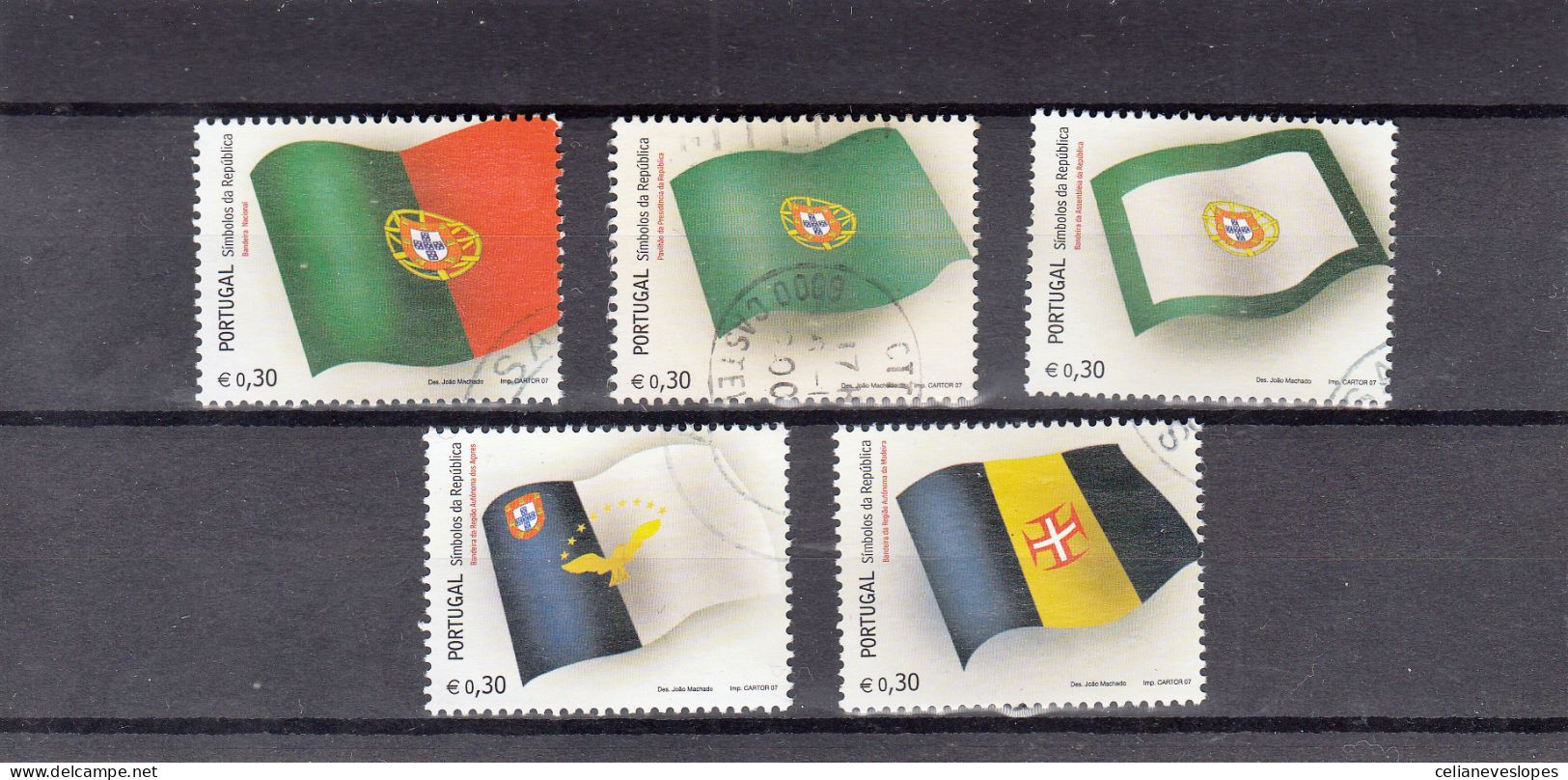 Portugal, Simbolos Da Republica, 2007, Mundifil Nº 3638 A 3642 Used - Usado