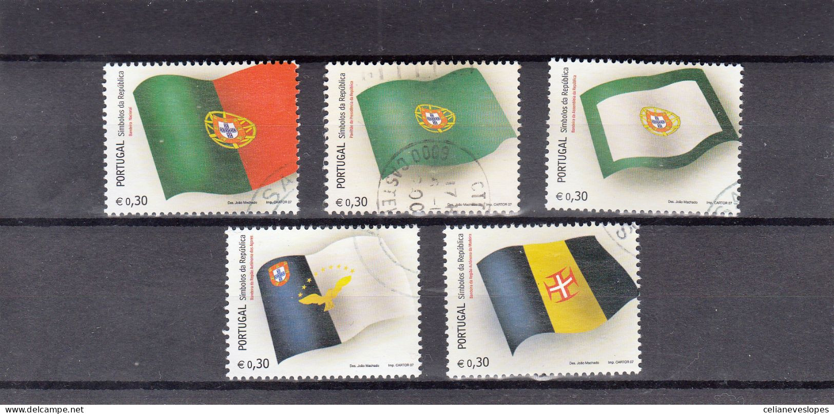 Portugal, Simbolos Da Republica, 2007, Mundifil Nº 3638 A 3642 Used - Oblitérés