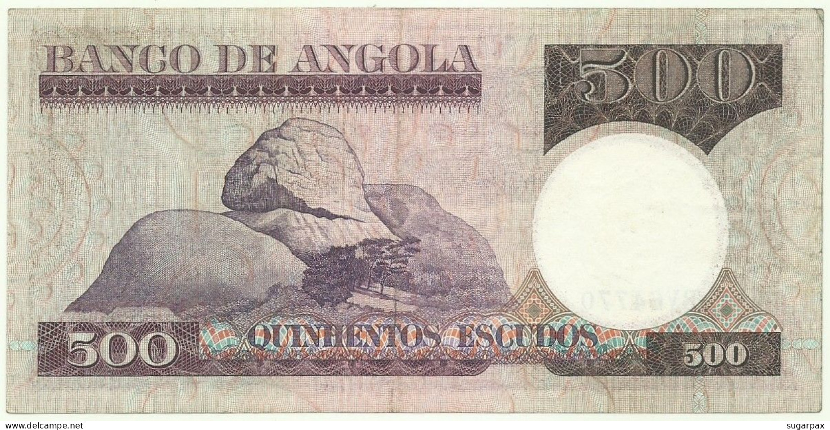 Angola - 500 Escudos - 10.6.1973 - Pick: 107 - Serie BV - Luiz De Camões - PORTUGAL - Angola
