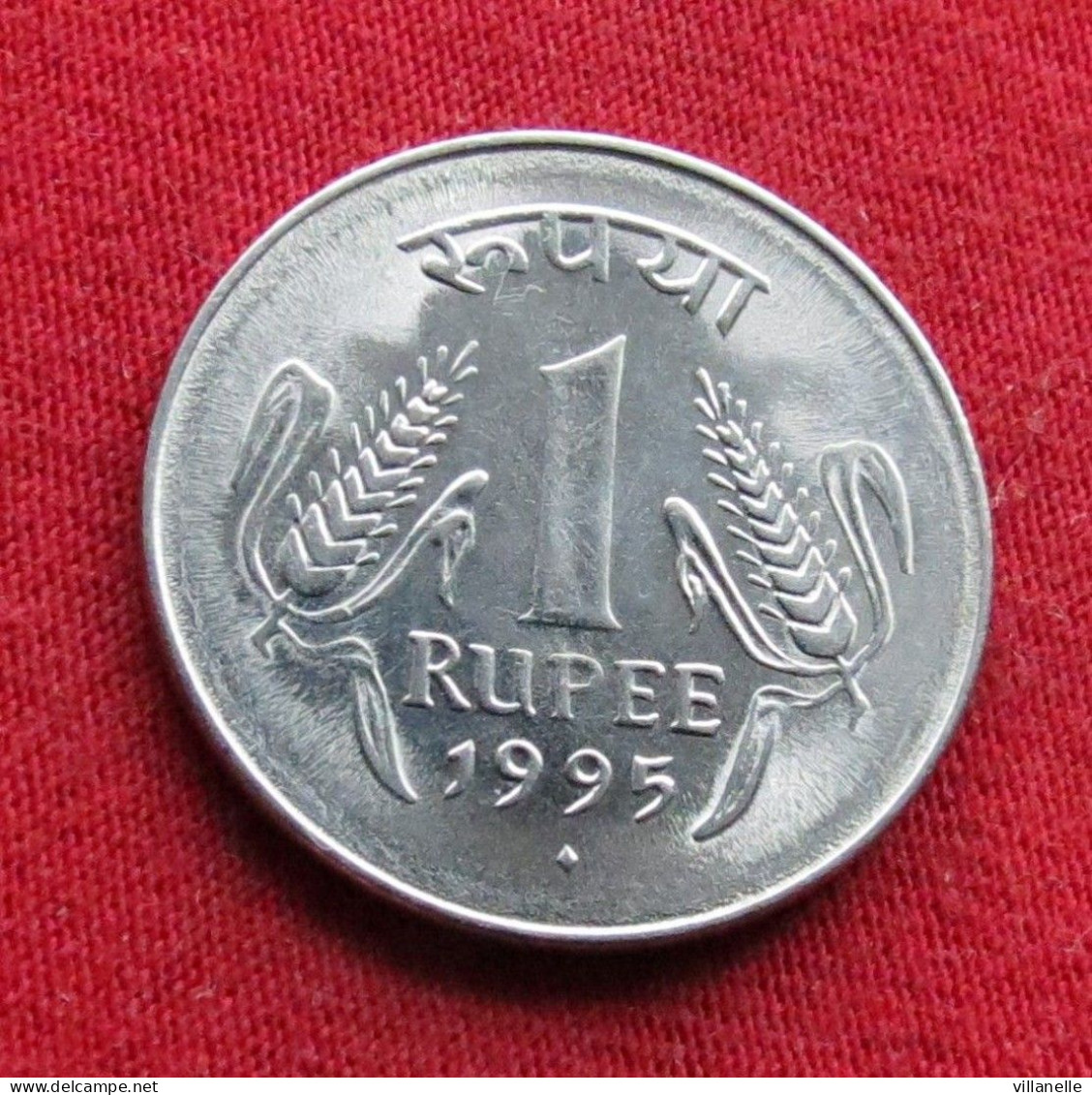 India 1 Rupee 1995 B KM# 92.2 Lt 286 SMOOTH EDGE *VT Mumbai Mint  Inde Indien Indies Indie - Inde