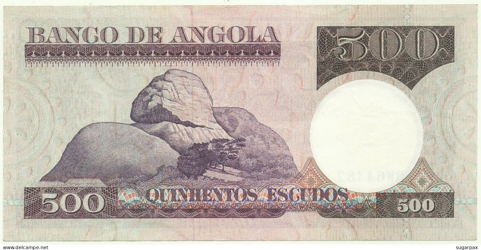 Angola - 500 Escudos - 10.6.1973 - Pick: 107 - Serie BW - Luiz De Camões - PORTUGAL - Angola