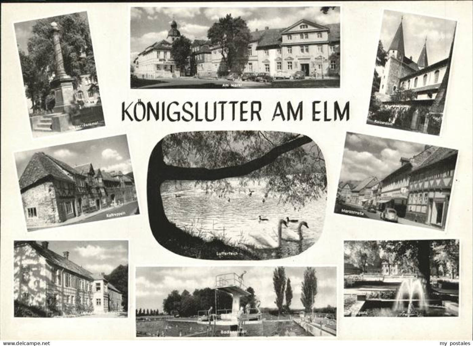 41287488 Koenigslutter Elm  Kaiserdom Lutterteich Badeanstalt Schwaene Koenigslu - Koenigslutter