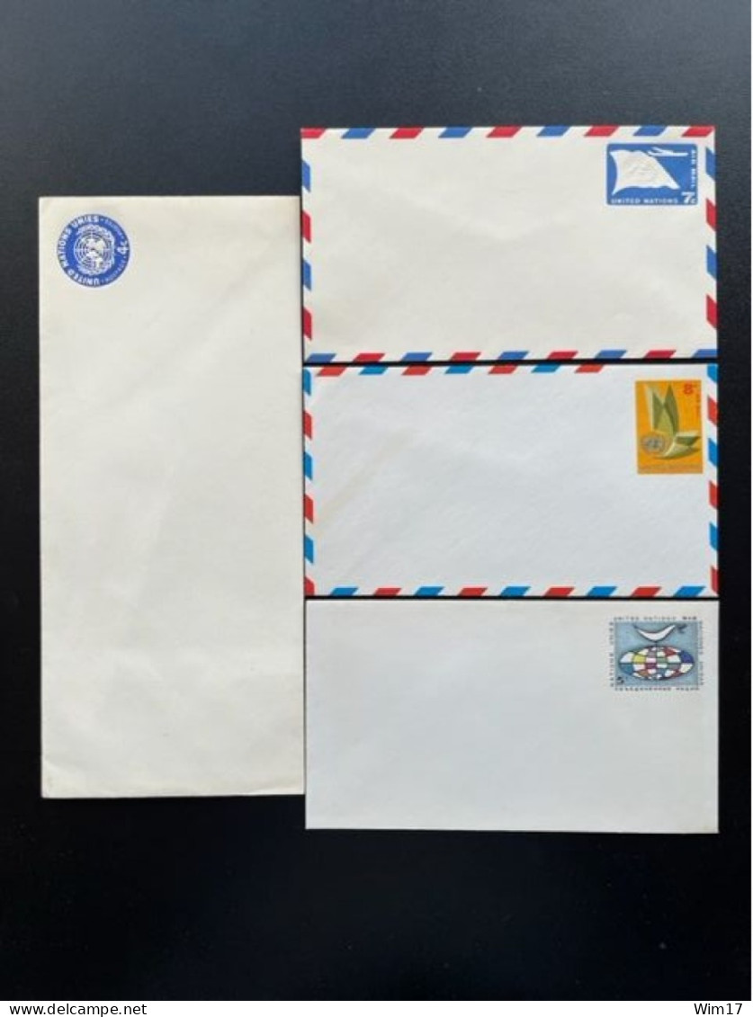 UNITED NATIONS NEW YORK 13 ITEMS POSTAL HISTORY UNUSED - Lettres & Documents