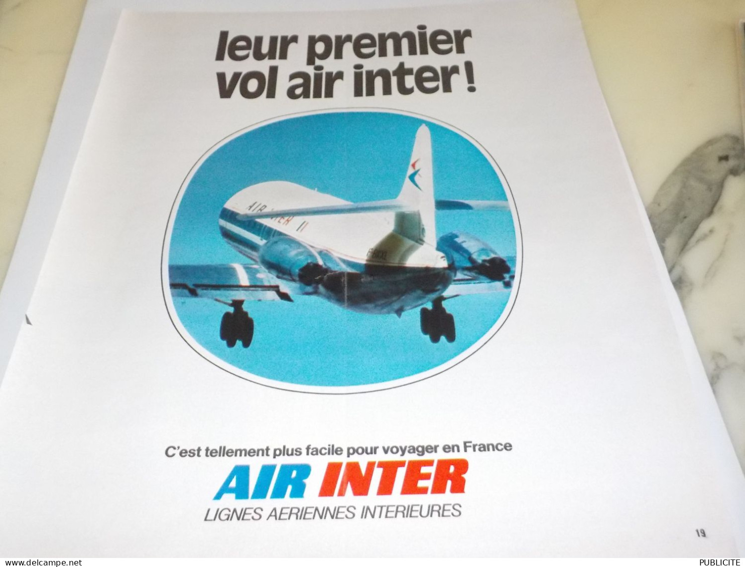 ANCIENNE PUBLICITE  VOTRE PREMIER VOL  AIR INTER 1973 - Autres & Non Classés