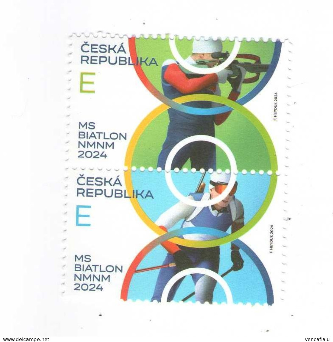 Year 2024 - World Championchip In Biatlon, 2 Stamps, MNH - Nuovi