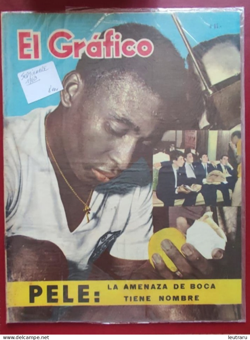 El Gráfico Sports Magazine (Argentina) Cover With Pelé September 1963. - Libros