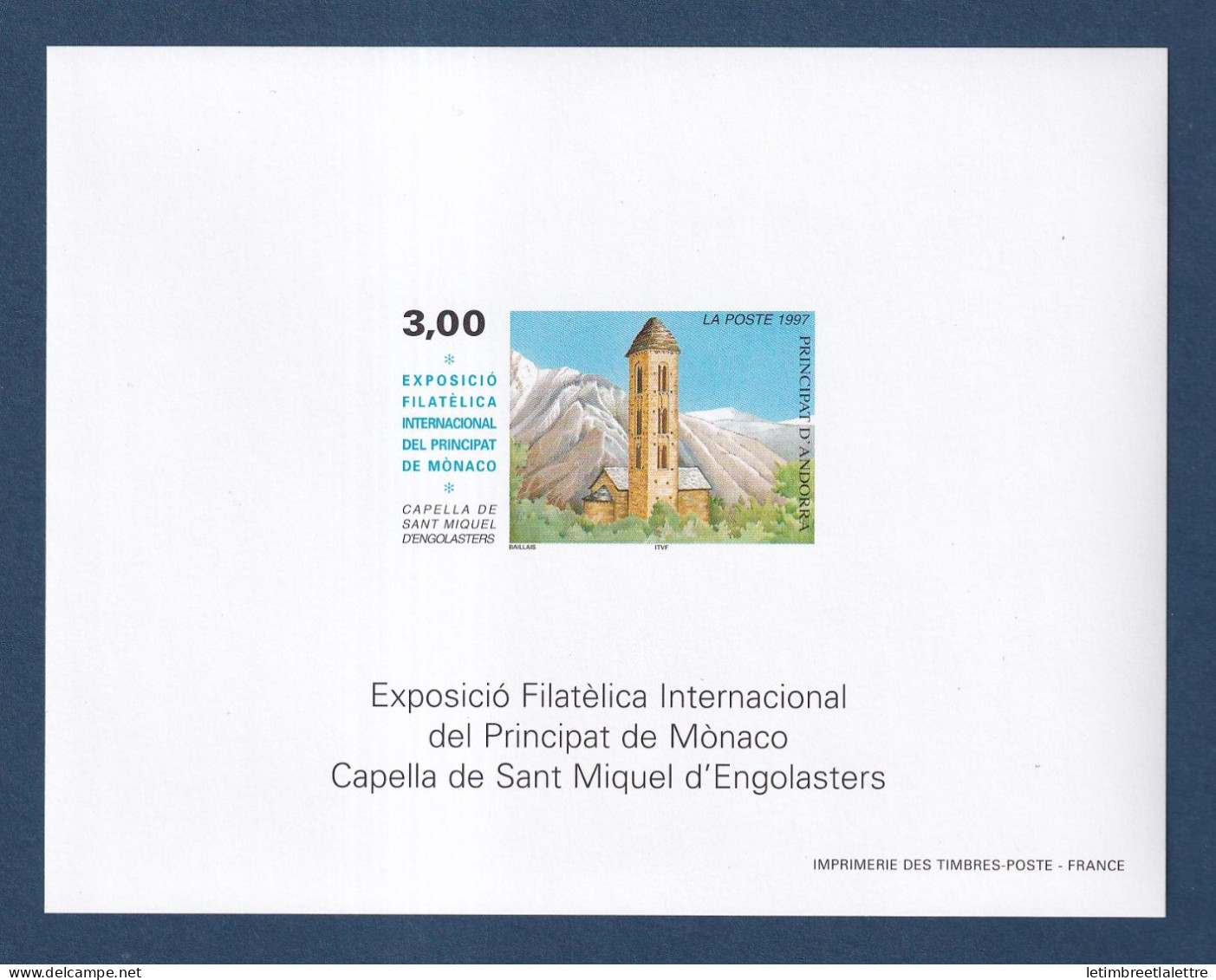 Andorre - Bloc Feuillet Non Dentelé Avec Gomme - YT N° 496 ** - Neuf Sans Charnière - ND - 1997 - Unused Stamps
