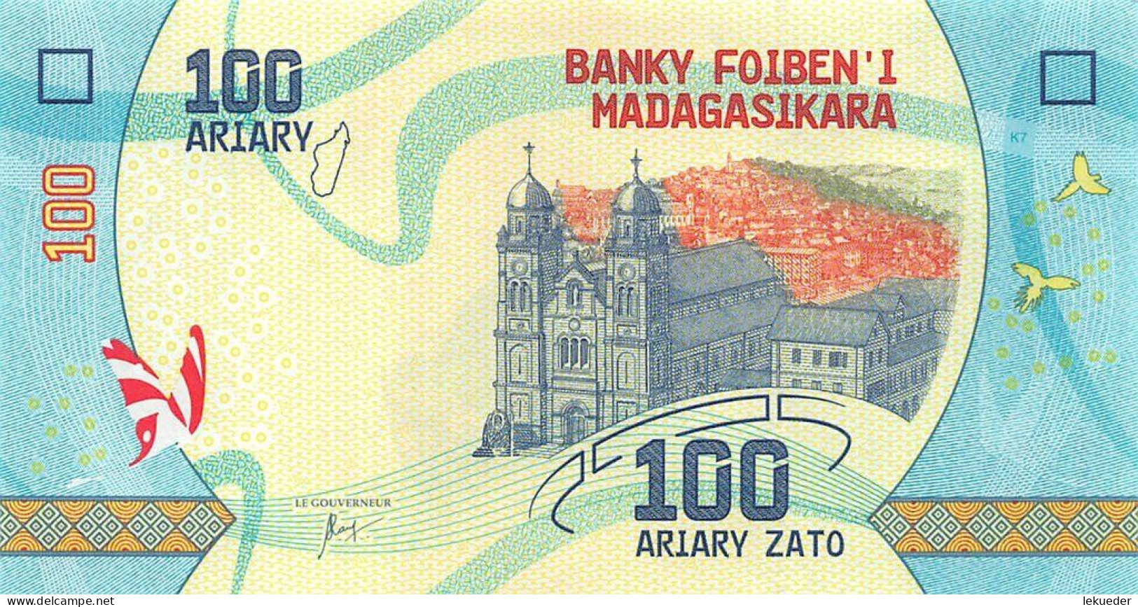 Billete De Banco De MADAGASCAR - 100 Ariary, 2017  Sin Cursar - Madagaskar