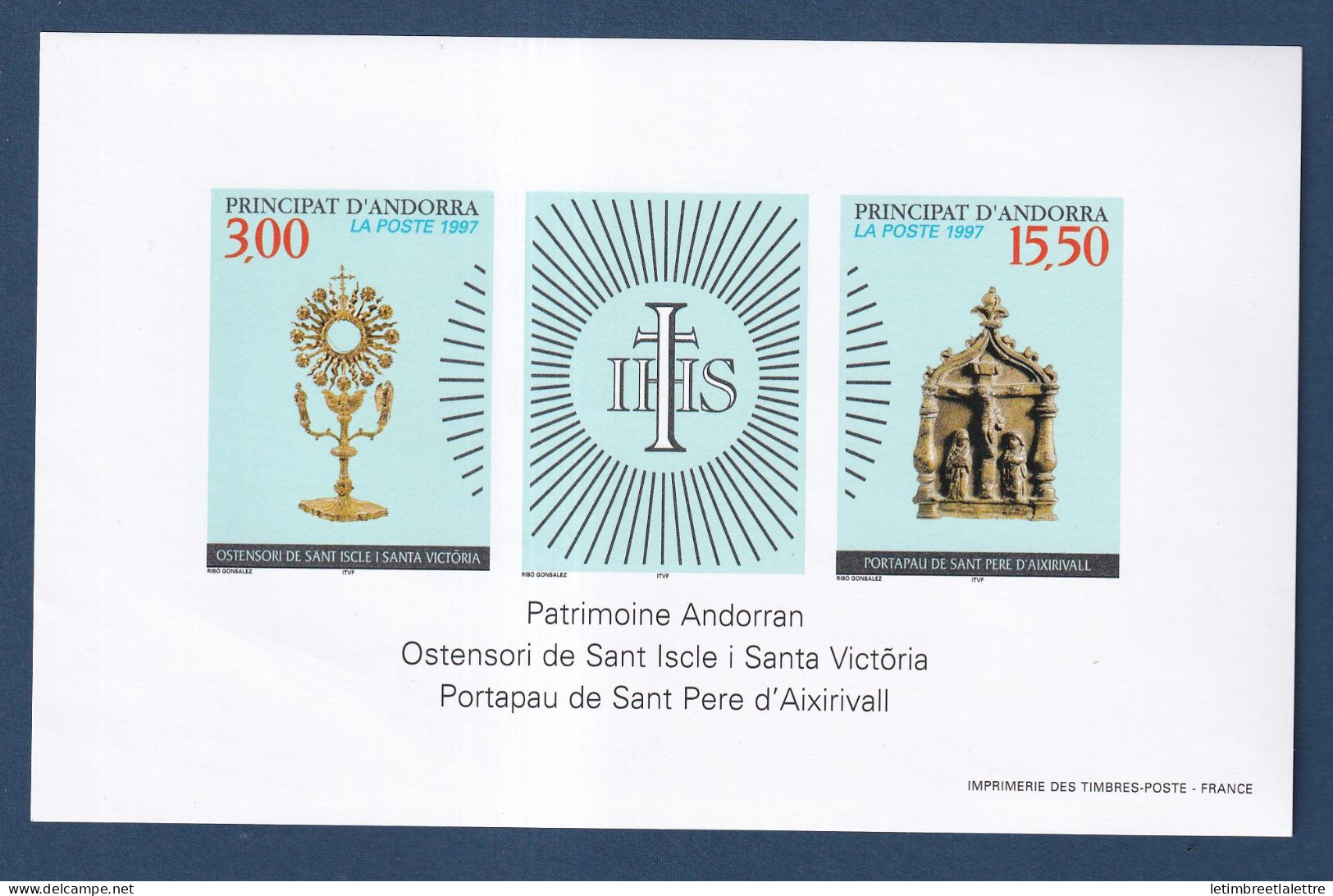 Andorre - Bloc Feuillet Non Dentelé Avec Gomme - YT N° 491 Et 492 A ** - Neuf Sans Charnière - ND - 1997 - Unused Stamps