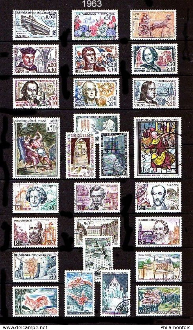 FRANCE - Année Complète 1963 - N° 1368 à 1403 - Oblitérés - Très Beaux - 1960-1969