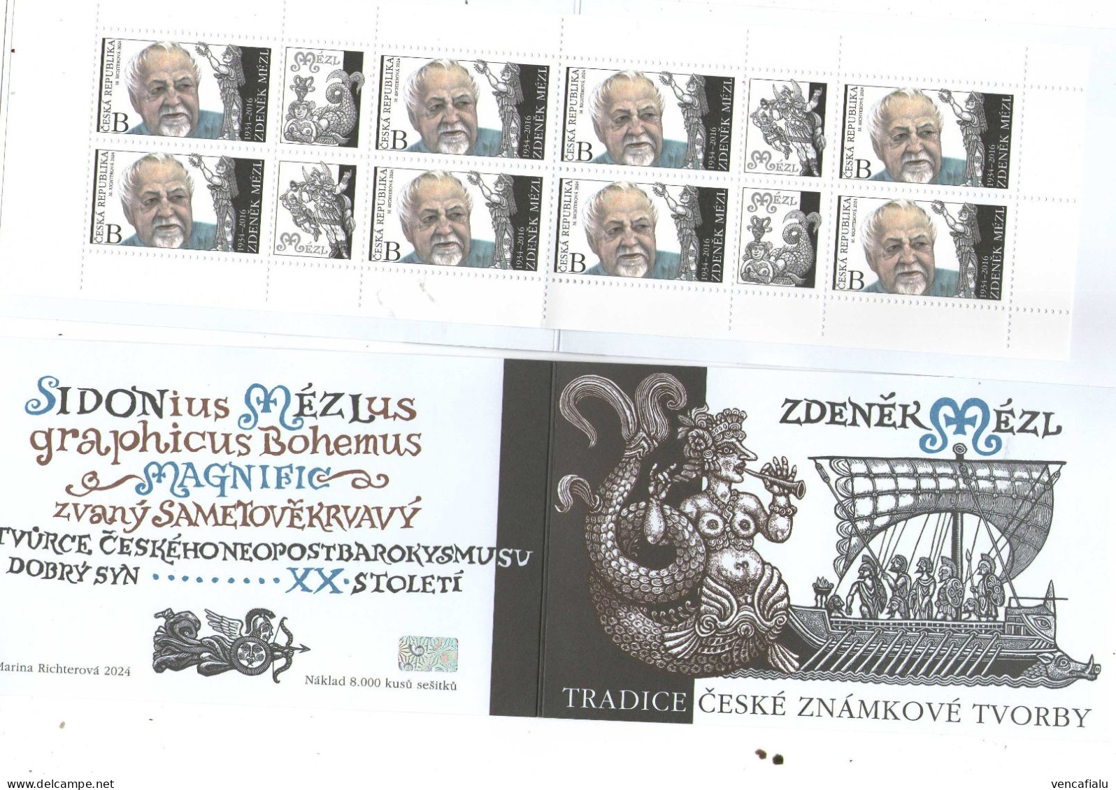 Year  2024 - Nice Czech Stamps Creator Zdenek Mezl, Booklet ( BKL ) With Stamps With Cupons, MNH - Sonstige & Ohne Zuordnung