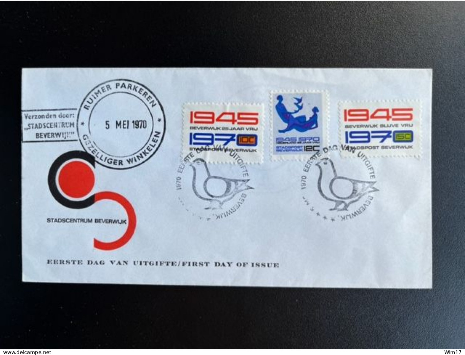 NETHERLANDS 1970 FDC LOCAL MAIL SERVICE BEVERWIJK 05-05-1970 NEDERLAND STADSPOST - Covers & Documents