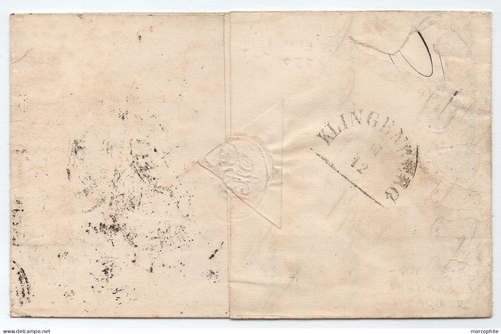 THURN UND TAXIS - FRANKFURT / 1860 Mi # 21 AUF FALTBRIEF (ref 8029) - Covers & Documents