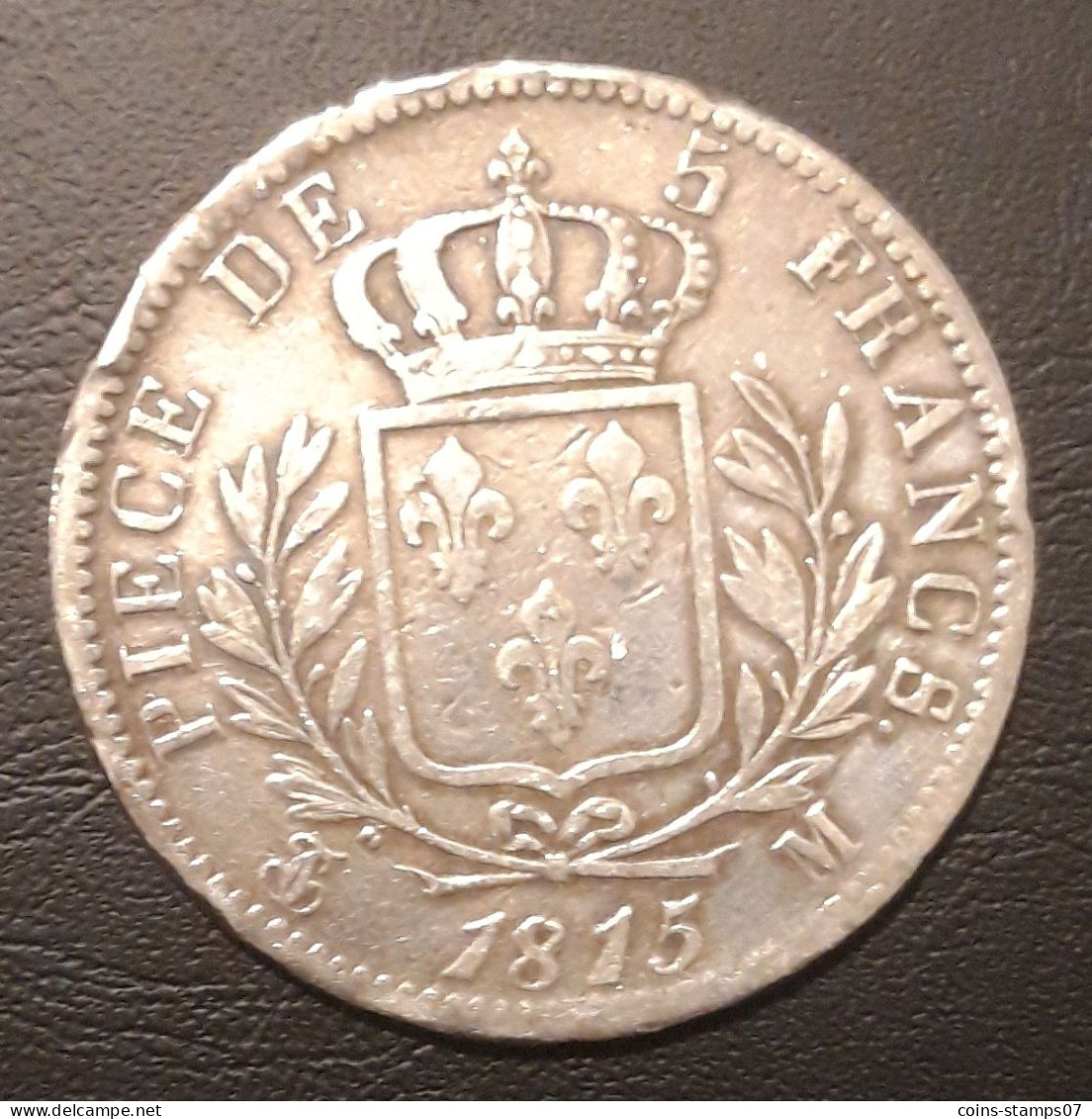 France - 5 Francs Louis XVIII - 1815 M Toulouse - 5 Francs