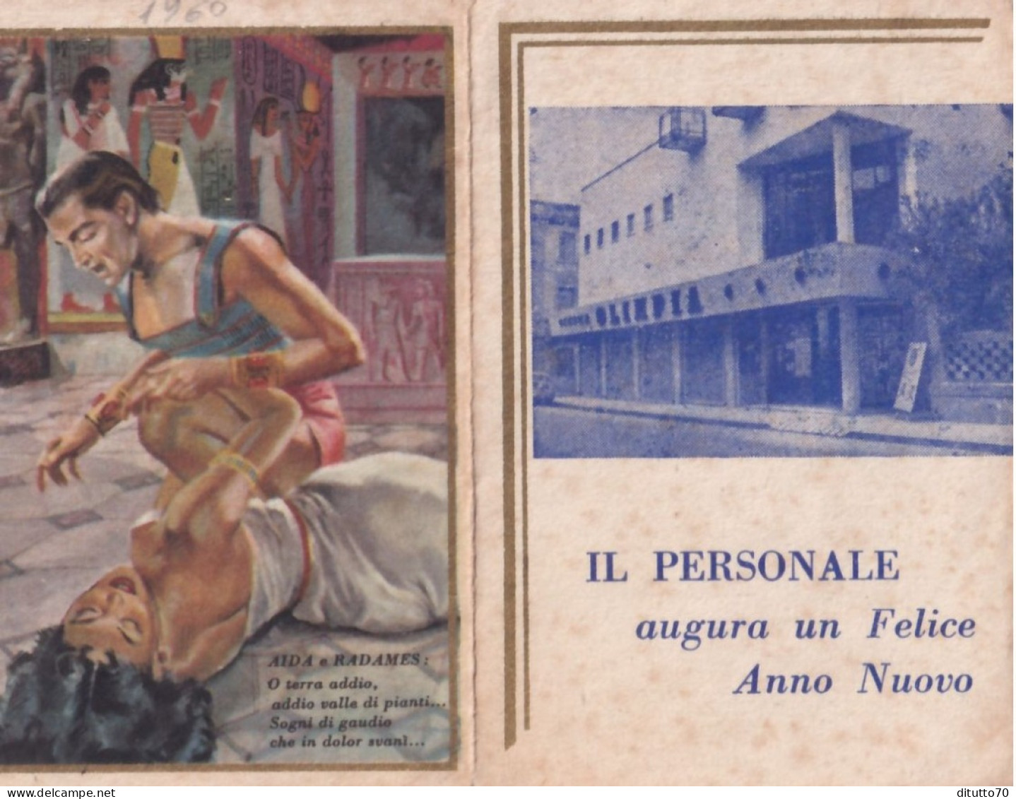 Calendarietto - Aida E Radames - Anno 1960 - Petit Format : 1941-60